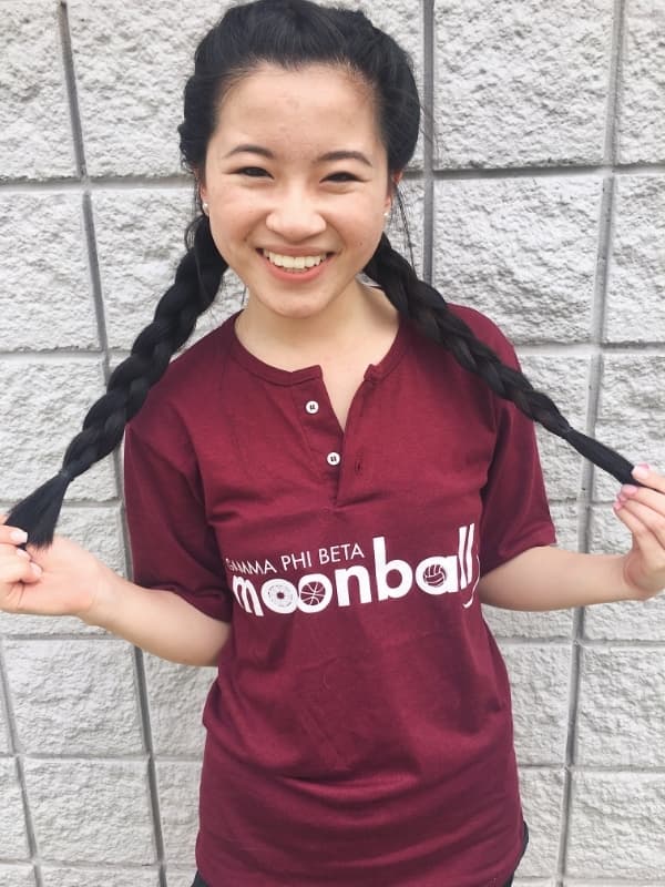 Juliet Meiling at a sorority philanthrophy event, Moonball, for Gamma Phi Beta.